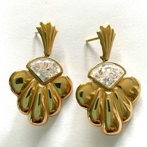 Italian 18k solid gold earrings Polese